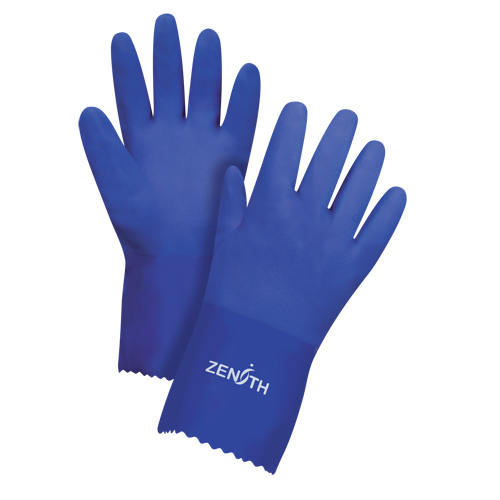Ultra Flexible Gloves, Size X-Large/10, 12" L, PVC, Interlock Inner Lining, 45-mil Planification Entrepots Molloy