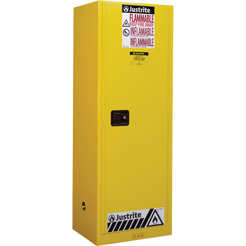 Armoire de s&eacute;curit&eacute; pour produits inflammables EX Slimline Sure-Grip , 22 gal., 1 Porte(s), 23,25" La x 65" h x 18" p Planification Entrepots Molloy