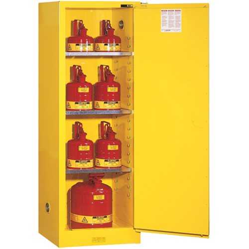 Armoire de s&eacute;curit&eacute; pour produits inflammables EX Slimline Sure-Grip , 22 gal., 1 Porte(s), 23,25" La x 65" h x 18" p Planification Entrepots Molloy