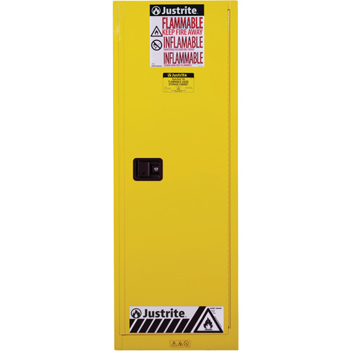 Armoire de s&eacute;curit&eacute; pour produits inflammables EX Slimline Sure-Grip , 22 gal., 1 Porte(s), 23,25" La x 65" h x 18" p Planification Entrepots Molloy