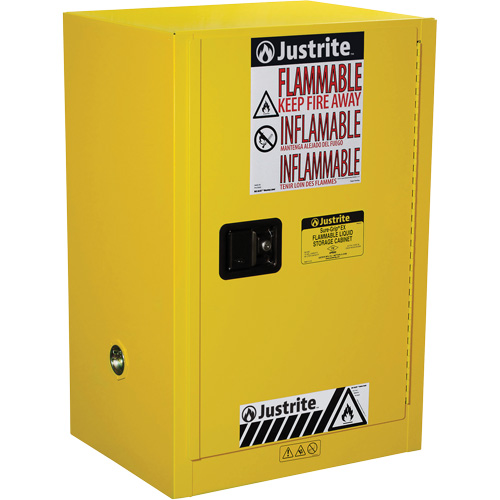 Armoire de s&eacute;curit&eacute; compacte pour produits inflammables EX Sure-Grip, 12 gal., 1 Porte(s), 23,25" La x 35" h x 18" p Planification Entrepots Molloy