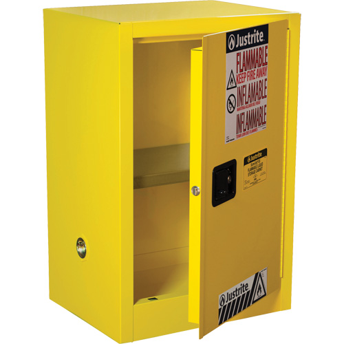 Armoire de s&eacute;curit&eacute; compacte pour produits inflammables EX Sure-Grip, 12 gal., 1 Porte(s), 23,25" La x 35" h x 18" p Planification Entrepots Molloy