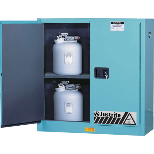 Armoires de s&eacute;curit&eacute; pour acides & produits corrosifs avec doublure ChemCor, 30 gal., 43" x 44" x 18" Planification Entrepots Molloy
