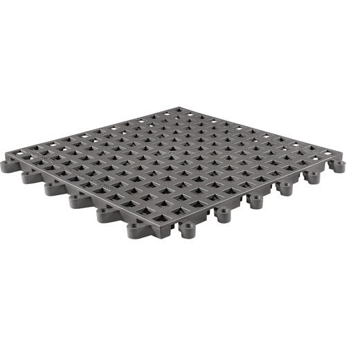 Tapis Ergodeck tout usage No 564 & No 566, PVC, 1-1/2' la c, 1-1/2' lo, 7/8" &eacute;paisseur, Charbon Planification Entrepots Molloy