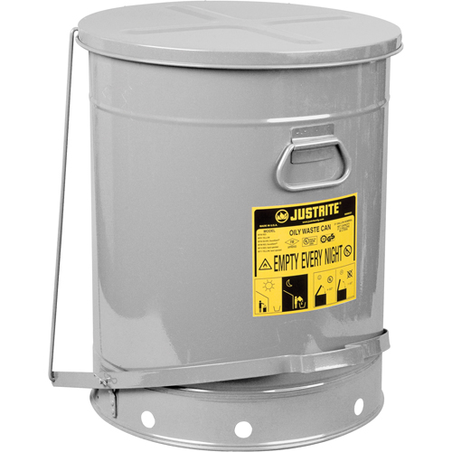 Oily Waste Cans, FM Approved/UL Listed, 21 US gal., Silver Planification Entrepots Molloy