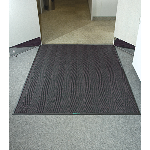 Tapis Waterhog Eco Elite, Essuie-pieds/grattoir, 6' x 6' x 3/8", Cendre grise Planification Entrepots Molloy