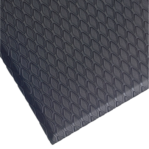 Tapis Cushion Max, Losange, 3' x 5' x 5/8", Charbon, Nitrile/PVC Planification Entrepots Molloy