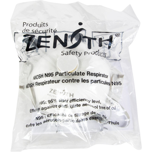 Respîrateur contre les particules - Emballage pour machine distributrice, N95, Certifi&eacute; NIOSH, Moyen/grand Planification Entrepots Molloy