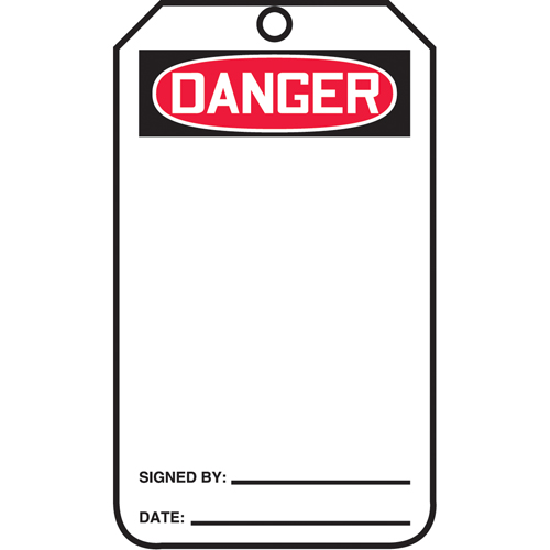 Safety Tags, Plastic, 3-3/8" W x 5-7/8" H, English Planification Entrepots Molloy