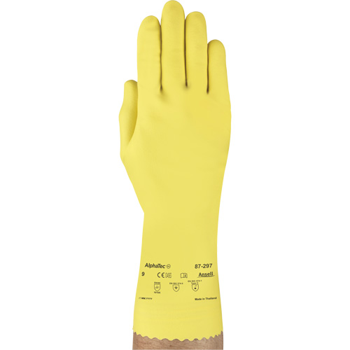 Gants Versatouch 297, Taille Moyen/8, 12" lo, Latex de caoutchouc, Doublure en Ouat&eacute;e, 20 mils Planification Entrepots Molloy