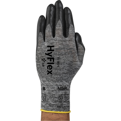 Gants Hyflex 11-801, 6/T-petit, R&ecirc;vetement Mousse de nitrile, Calibre 15, Enveloppe en Nylon Planification Entrepots Molloy