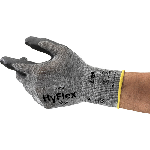 Gants Hyflex 11-801, 6/T-petit, R&ecirc;vetement Mousse de nitrile, Calibre 15, Enveloppe en Nylon Planification Entrepots Molloy