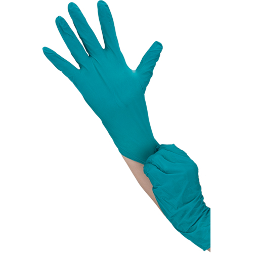TouchNTuff Disposable Gloves, 7, Nitrile, 5-mil, Powdered, Green Planification Entrepots Molloy