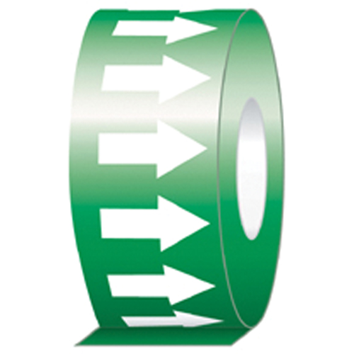 &eacute;tiquette de tuyauterie, 108', Blanc/vert Planification Entrepots Molloy