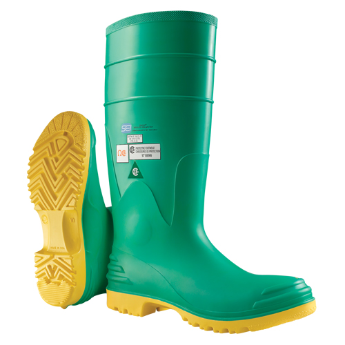 Hazmax&reg; 16" Kneeboot, PVC, Steel Toe, Size 14, Puncture Resistant Sole Planification Entrepots Molloy
