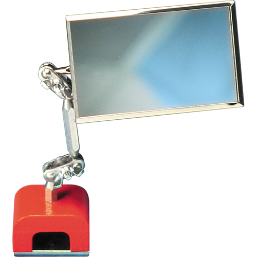 Inspection Mirror, Rectangular, 3-1/2" L x 2" W, Telescopic Planification Entrepots Molloy