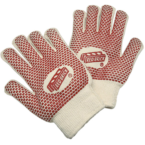 Gants r&eacute;versibles en tissu &eacute;ponge Red Brick, Coton, Deux c&ocirc;t&eacute;s, Calibre 10, Grand Planification Entrepots Molloy