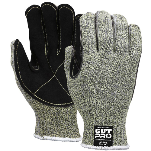 Gants r&eacute;sistants aux coupures Hero, Taille Petit/7, Calibre 7, Enveloppe en Acier inoxydable/Kevlar/PEHD, ANSI/ISEA 105 niveau 4 Planification Entrepots Molloy