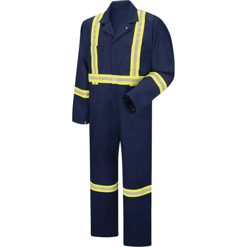 Enhanced Visibility Coveralls, Men's, Navy Blue, Size 38 Planification Entrepots Molloy
