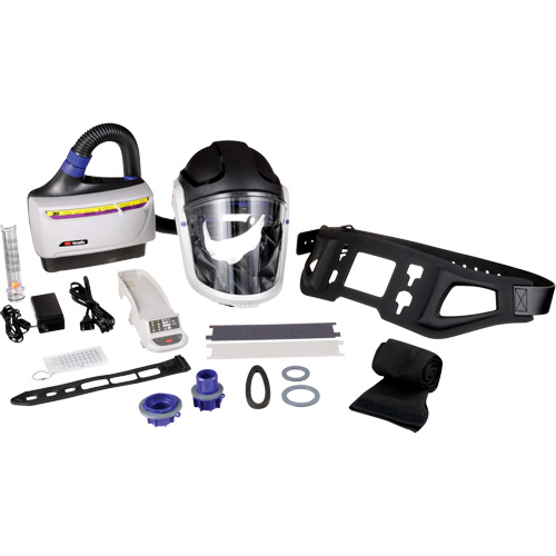 Trousse industrielle lourde pour APR motoris&eacute; TR-600 de Versaflo, Capuchon & visi&egrave;re, Pile Lithium-ion Planification Entrepots Molloy