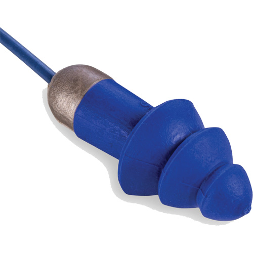 Bouchons d'oreille r&eacute;utilisables et d&eacute;tectable Rockets, Avec cordon, Taille unique, Vrac - &eacute;tui en plastique, NRR dB 27 Planification Entrepots Molloy