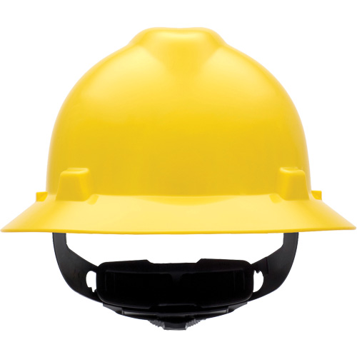 Casques de s&eacute;curit&eacute; &agrave; bordure compl&egrave;te V-Gard, R&eacute;pond aux normes CSA type 1, Suspension Rochet, Non ventil&eacute; Planification Entrepots Molloy