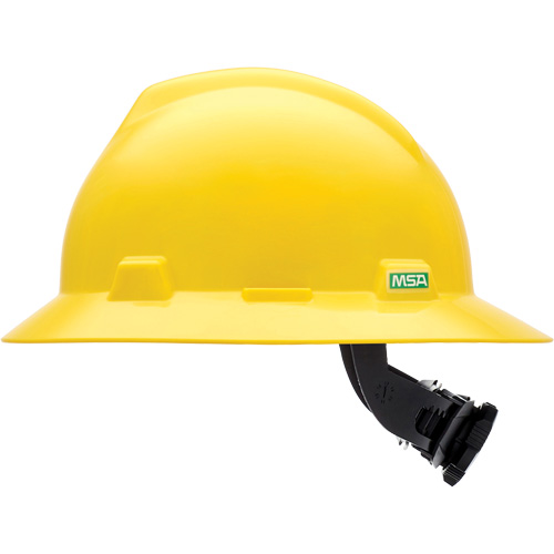 Casques de s&eacute;curit&eacute; &agrave; bordure compl&egrave;te V-Gard, R&eacute;pond aux normes CSA type 1, Suspension Rochet, Non ventil&eacute; Planification Entrepots Molloy