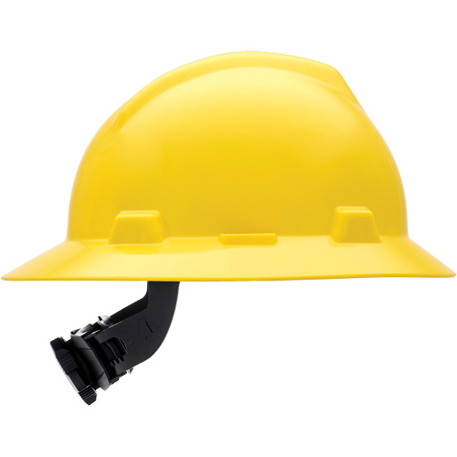 Casques de s&eacute;curit&eacute; &agrave; bordure compl&egrave;te V-Gard, R&eacute;pond aux normes CSA type 1, Suspension Rochet, Non ventil&eacute; Planification Entrepots Molloy