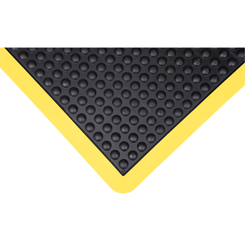 Anti-Fatigue Dome Matting, Bubbled, 2' x 3' x 1/2", Black, Rubber Planification Entrepots Molloy