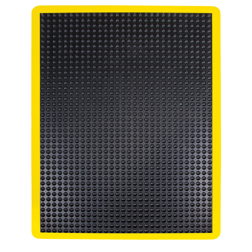 Anti-Fatigue Dome Matting, Bubbled, 2' x 3' x 1/2", Black, Rubber Planification Entrepots Molloy