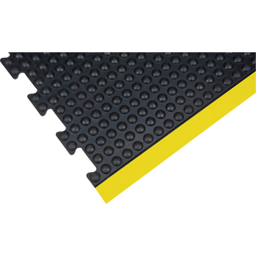 Tapis antifatigue en d&ocirc;me, &agrave; bulles, 3' x 4' x 1/2", Noir, Caoutchouc Planification Entrepots Molloy