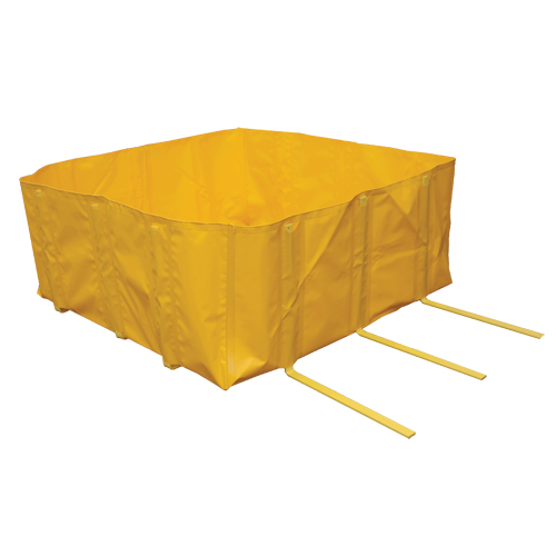 Benne pour GRV, Capacit&eacute; 374 gal. US, 5' la x 5' lo x 24" h, Support en L Planification Entrepots Molloy