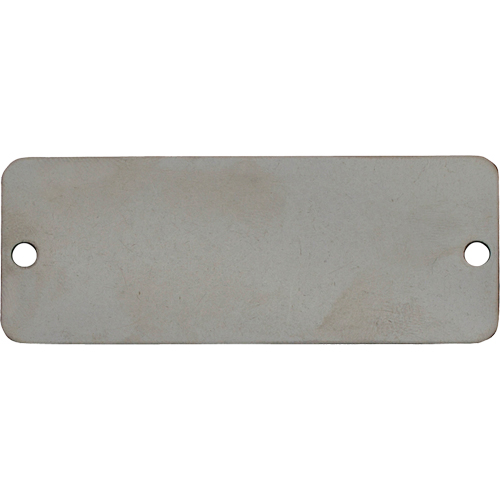 &eacute;tiquettes vierges, Acier inoxydable, 3" la x 1" h Planification Entrepots Molloy