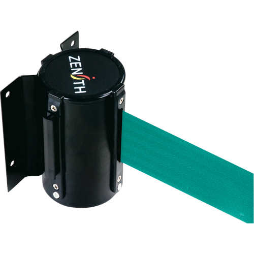 Barri&egrave;re &agrave; fixation murale, Acier, Fixation par vis, 7', Ruban Vert Planification Entrepots Molloy