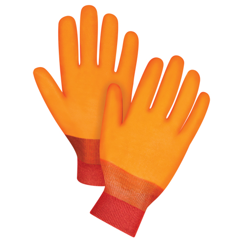 Winter Lined Gloves, Size Large/9, 12" L, PVC, Foam Fleece Inner Lining, Winter Weight Planification Entrepots Molloy