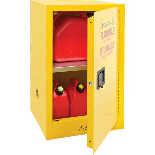 Armoire pour produits inflammables, 12 gal., 1 Porte(s), 23" La x 35" h x 18" p Planification Entrepots Molloy