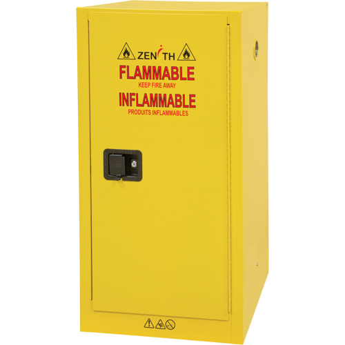 Flammable Storage Cabinet, 16 gal., 1 Door, 23" W x 44" H x 18" D Planification Entrepots Molloy