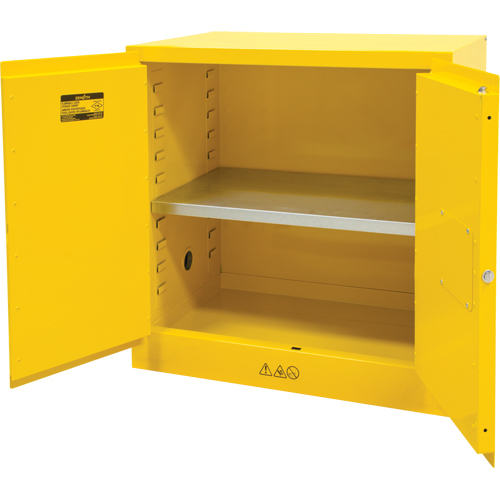 Flammable Storage Cabinet, 22 gal., 2 Door, 35" W x 35" H x 22" D Planification Entrepots Molloy