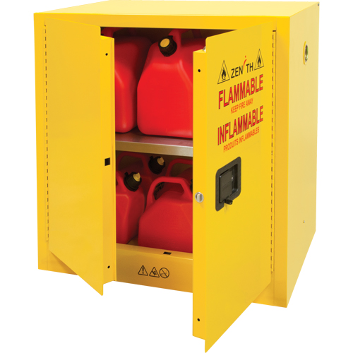 Flammable Storage Cabinet, 22 gal., 2 Door, 35" W x 35" H x 22" D Planification Entrepots Molloy