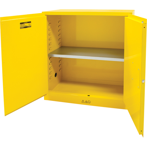 Armoire pour produits inflammables, 30 gal., 2 Porte(s), 43" La x 44" h x 18" p Planification Entrepots Molloy
