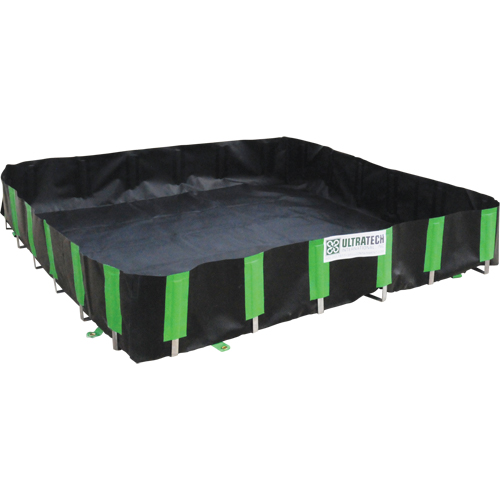 Berme Ultra-Containment Berm, Capacit&eacute; 3590 gal. US, 12' la x 40' lo x 12" h, Support en L Planification Entrepots Molloy