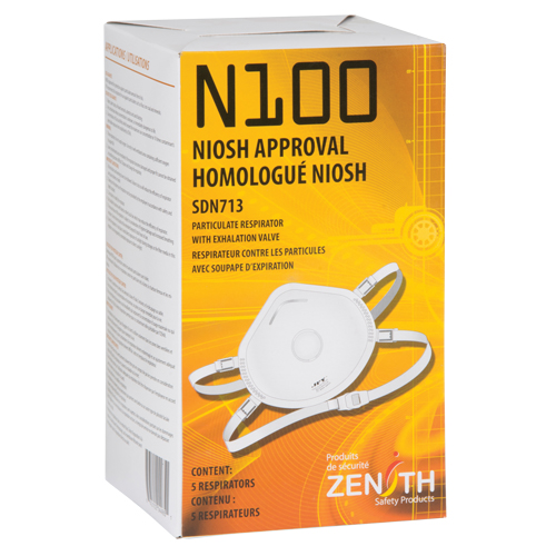 Respirateur contre les particules, N100, Certifi&eacute; NIOSH, Moyen/grand Planification Entrepots Molloy