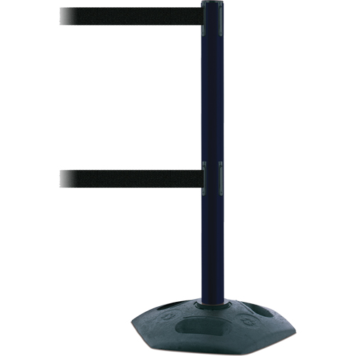 Dual Line Heavy Duty Post, Plastic, 38" H, Black Tape, 7.5' Tape Length Planification Entrepots Molloy