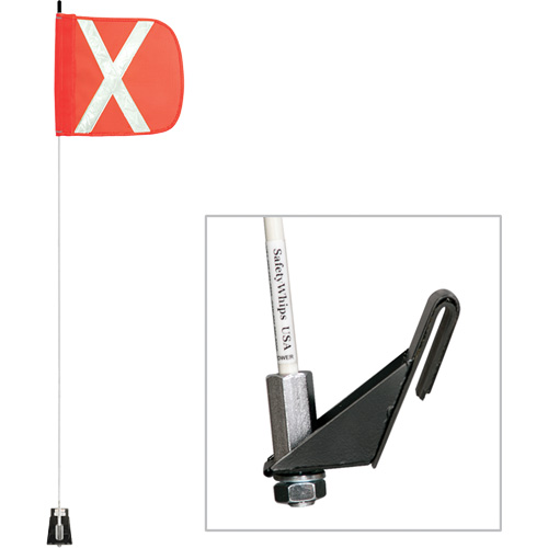 Safety Whip&reg; Light-Duty Whips, Window Mount, 5' High, Orange Planification Entrepots Molloy