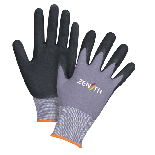 Gants ZX-1 de premi&egrave;re qualit&eacute; compatibles avec les &eacute;crans tactiles, 7/Petit, R&ecirc;vetement Nitrile/Mousse de nitrile, Calibre 15, Enveloppe en Nylon Planification Entrepots Molloy