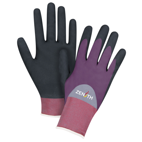 ZX-2 Premium Coated Gloves, 8/Medium, Nitrile/Foam Nitrile Coating, 18 Gauge, Nylon Shell Planification Entrepots Molloy