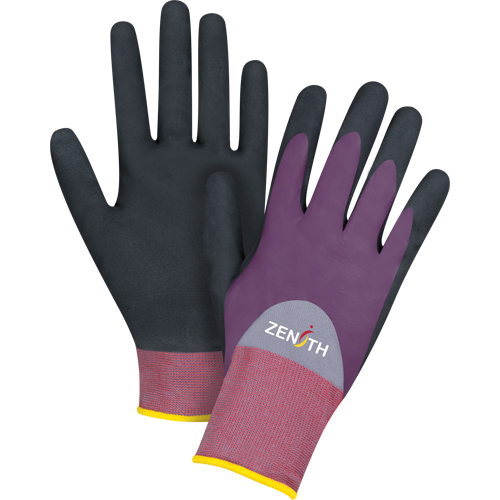 Gants enduits de premi&egrave;re qualit&eacute; ZX-2, 9/Grand, R&ecirc;vetement Nitrile/Mousse de nitrile, Calibre 18, Enveloppe en Nylon Planification Entrepots Molloy