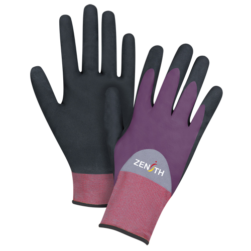 Gants enduits de premi&egrave;re qualit&eacute; ZX-2, 10/T-Grand, R&ecirc;vetement Nitrile/Mousse de nitrile, Calibre 18, Enveloppe en Nylon Planification Entrepots Molloy