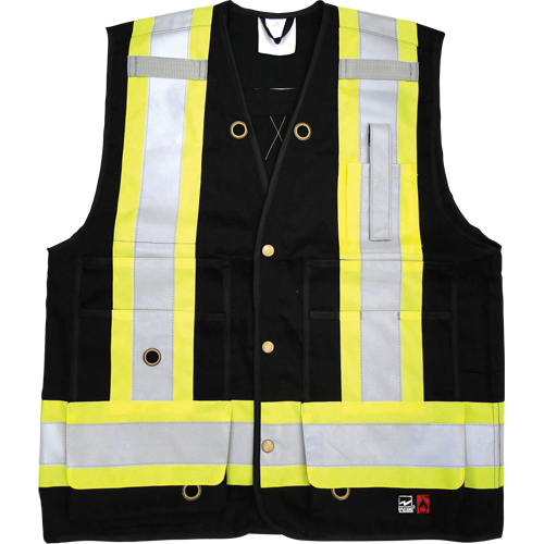 Veste de s&eacute;curit&eacute; ignifug&eacute;e pour arpenteur, Noir, Petit, Coton Planification Entrepots Molloy