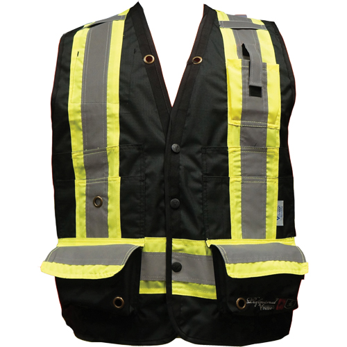 Veste de s&eacute;curit&eacute; ignifug&eacute;e pour arpenteur, Noir, Petit, Polyester Planification Entrepots Molloy
